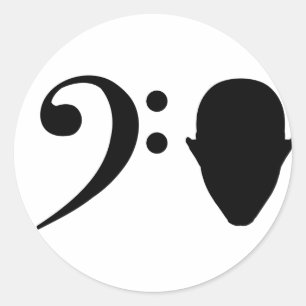 Bass Head Runder Aufkleber