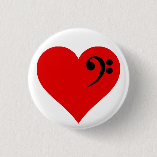 Bass Heart Button (Vorderseite)