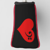 Bass Heart Golf Headcover (Rotieren 90)