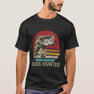 Bass Hunter Retro Vintage Bassfische für Vater T-Shirt