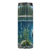 Bass in Kristallgewässern Thermosbecher (Rückseite)