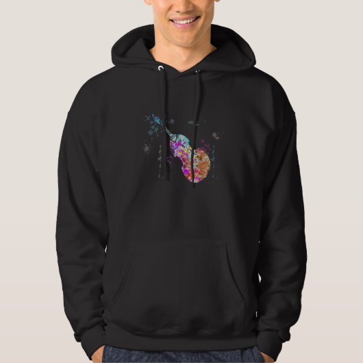 Bass Instrument Silhouette Bass Hoodie (Vorderseite)