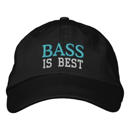 Bass is Best Music Cap Bestickte Kappe (Vorderseite)