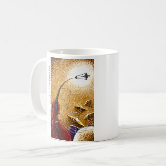 Bass-Kaffee-Tasse der Trommel-"n" Kaffeetasse (Vorderseite Links)