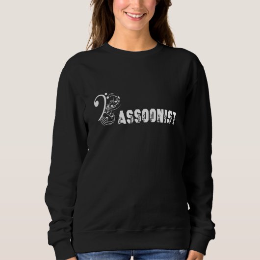 Bass Key B Letter Bassoon Wind Instrument Woodwind Sweatshirt (Vorderseite)