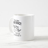 Bass Klarinette fühlen die Musik Kaffeetasse (Vorderseite Links)
