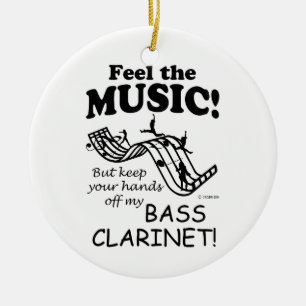 Bass Klarinette fühlen die Musik Keramikornament