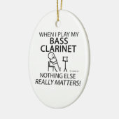 Bass Klarinette nichts anderes zählt Keramik Ornament (Links)