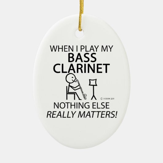 Bass Klarinette nichts anderes zählt Keramik Ornament (Vorne)