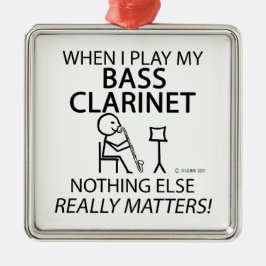 Bass Klarinette nichts anderes zählt Silbernes Ornament