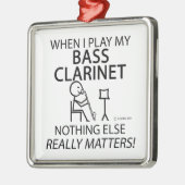 Bass Klarinette nichts anderes zählt Silbernes Ornament (Links)