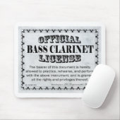 Bass Klarinettenlizenz Mousepad (Mit Mouse)