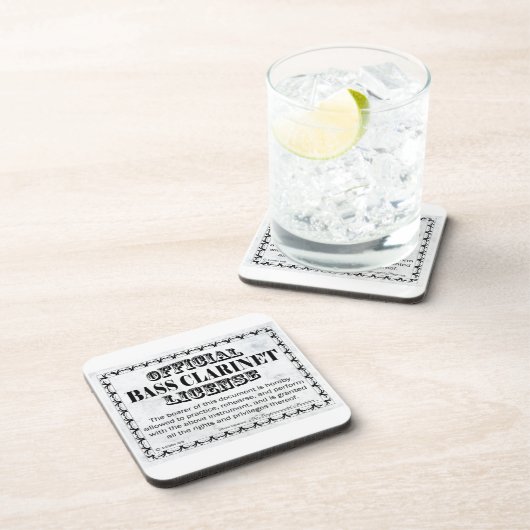 Bass Klarinettenlizenz Untersetzer (Rechte Seite)