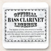 Bass Klarinettenlizenz Untersetzer (Vorderseite)