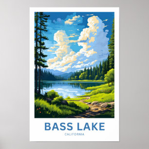 Bass Lake California Travel Print Poster