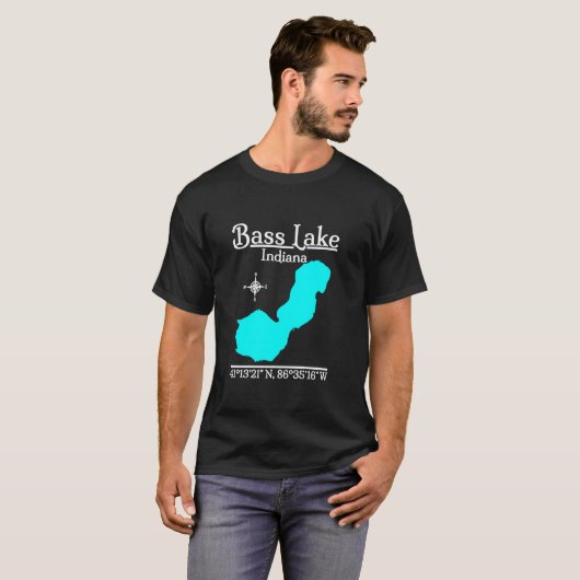Bass Lake Indiana Long Sleeve T Shirt (Vorne ganz)