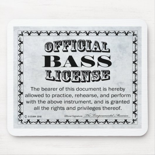 Bass-Lizenz Mousepad (Vorne)