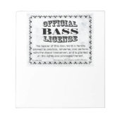 Bass-Lizenz Notizblock (Vorderseite)