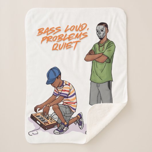 Bass Loud, Problems Quiet Music Art Blanket Sherpadecke (Vorderseite)