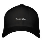 Bass Man Fish More Baseball Hat Bestickte Baseballkappe (Vorderseite)
