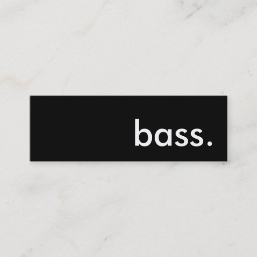 Bass. Mini Visitenkarte (Vorderseite)