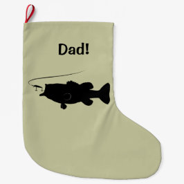 Baß mit großer Öffnung im Silhouette-Namen Großer Weihnachtsstrumpf