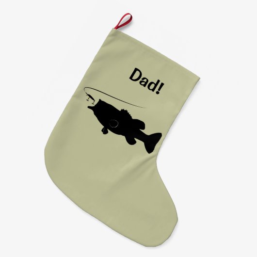 Baß mit großer Öffnung im Silhouette-Namen Großer Weihnachtsstrumpf (Vorderansicht (hängend))