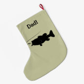 Baß mit großer Öffnung im Silhouette-Namen Großer Weihnachtsstrumpf (Rückseite (Hängend))