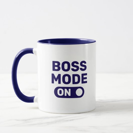 Bass Mode On Blue Typografie Coffee Tasse (Links)