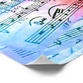 Bass Music Cut Sheet - Drucken Poster (Ecke)