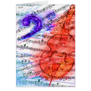 Bass-Musik-Schnitt-Blatt - Karte
