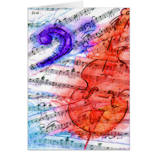 Bass-Musik-Schnitt-Blatt - Karte