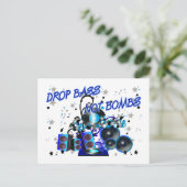 Bass nicht Bomben fallen lassen Postkarte (Stehend Vorderseite)