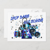 Bass nicht Bomben fallen lassen Postkarte (Vorne/Hinten)