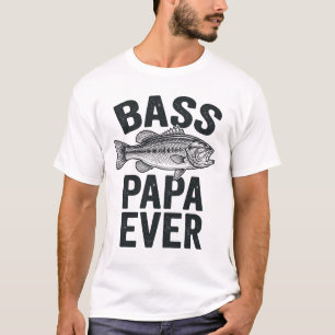 Bass Papa Ever Vintage Angeln Vater Shirt Design_1