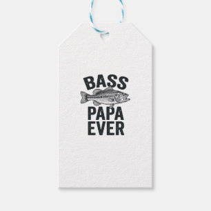 Bass Papa Ever Vintage Angeln Vater Shirt Design_1 Geschenkanhänger