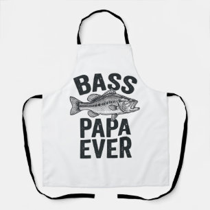 Bass Papa Ever Vintage Angeln Vater Shirt Design_1 Schürze