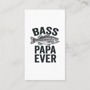 Bass Papa Ever Vintage Fishing Dad Shirt Design_1 Visitenkarte