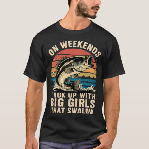 Bass Papa Fischen Am Wochenende Ich Hake Mädchen E T-Shirt