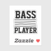 Bass Player Aufkleber (Blatt)