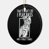 Bass Player Bass Guitar Keramik Ornament (Links)