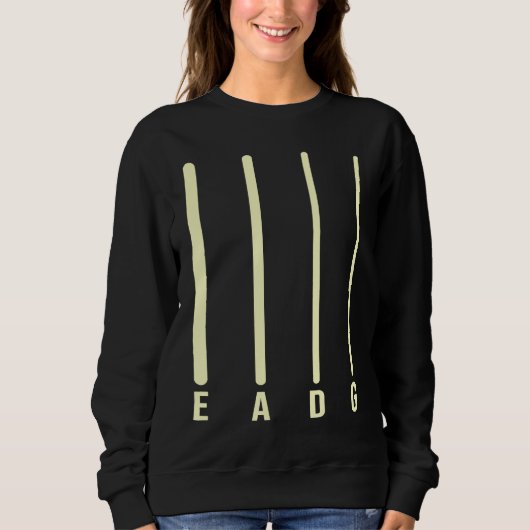 Bass Player Bass Strings E A D G Bassist Sweatshirt (Vorderseite)