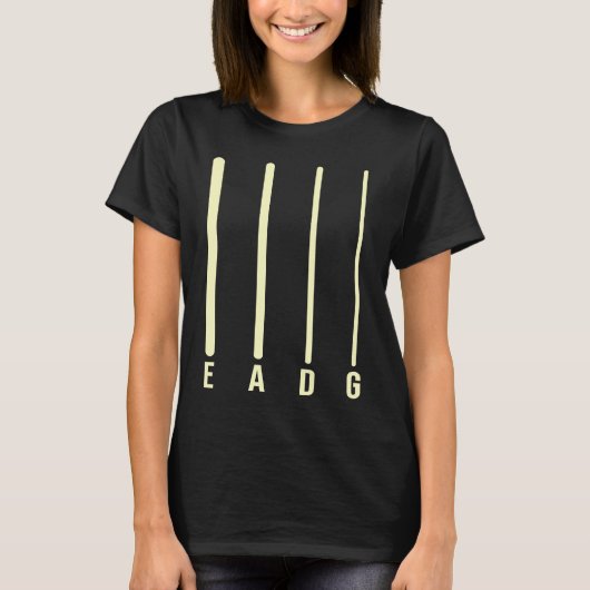 Bass Player Bass Strings E A D G Bassist T-Shirt (Vorderseite)