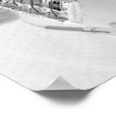 Bass Player , Bass und Hand, negatives Bild Poster (Ecke)