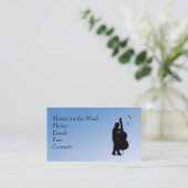 Bass Player Blue Visitenkarte (Stehend Vorderseite)