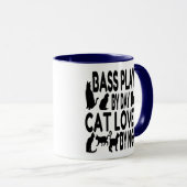 Bass Player Cat Lover Tasse (VorderseiteRechts)
