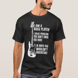 Bass Player Definition Bassist für Musiker Guit T-Shirt
