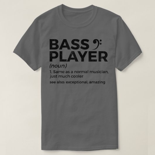 Bass Player Definition Bassist für Musiker lange T-Shirt (Design vorne)