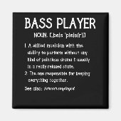 Bass Player Definition Bassist - Geschenk für Musi Magnet (Vorne)