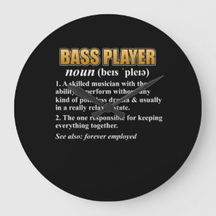 Bass Player Definition Gitarre Musiker Graph Große Wanduhr